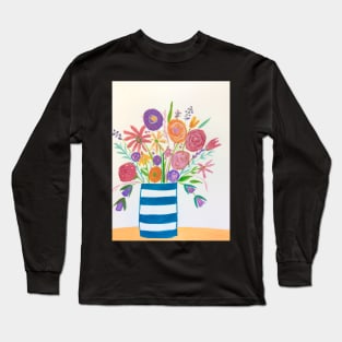 Bright Summer Colourful Florals Long Sleeve T-Shirt